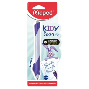 Roller de tinta apagável Maped KIDY learn coelho, tinta azul, 0,7 mm, blister 229600
