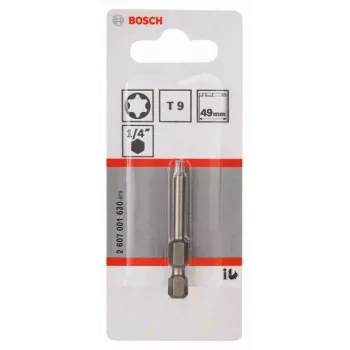 Bit Torx Bosch T9 Extra Hard E 6.3, 25 mm, 1 unid. (2607001630)
