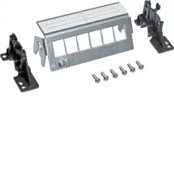Patch panel Keystone Hager FZ06MK 6 portas Cat.6a blindado, cinzento