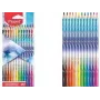 Maped ARCTIC Lápis de Cor Triangulares, 12 cores diferentes, mina macia resistente à quebra, estojo de cartão 831734