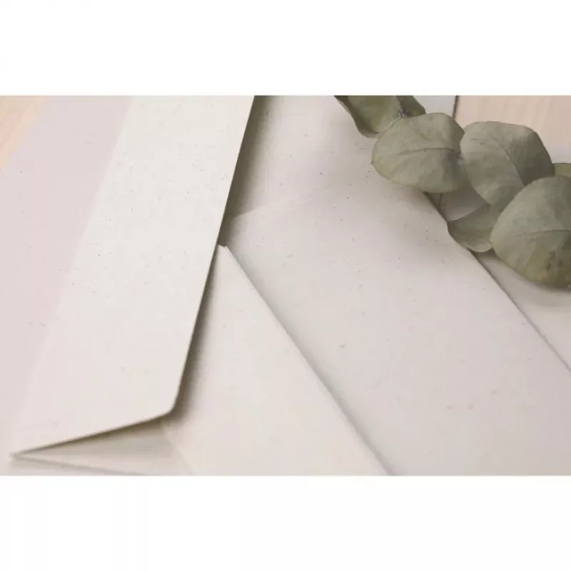 Clairefontaine Pollen Envelope Natura de Papel Reciclado, quadrado, 165 x 165 mm, 120 g/m², unidade 55019C