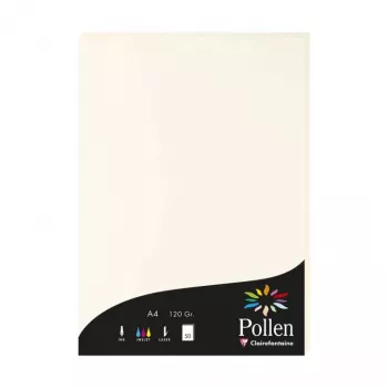 Clairefontaine Pollen A4 Branco Natural 120g/m² Papel – 25 folhas 56000C