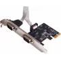 Dexlan 306588 Placa Adaptadora Serial RS232 PCI Express x1 2 Portas com Chapa Low Profile