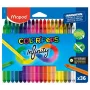 Maped COLOR'PEPS INFINITY Lápis de Cor Triangulares, 36 cores diferentes, sem madeira, 100% núcleo de pigmento, 10x mais duradouros, estojo ergonómico 861623