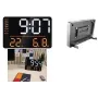 UNILUX NUMI Relógio de Parede Digital LED Multifunções, Preto com Comando, regulação de brilho em 10 níveis, alarme 400202319