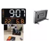 UNILUX NUMI Relógio de Parede Digital LED Multifunções, Preto com Comando, regulação de brilho em 10 níveis, alarme 400202319