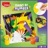 Conjunto Maped Creativ pintar por números - papagaio e borboleta, 2 motivos, 10 tintas acrílicas, a partir dos 7 anos 907085