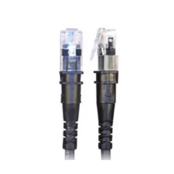 Cabo de rede Patchsee ThinPatch UTP CAT 6a 1,2m preto - 10Gbps PoE++ fino flexível