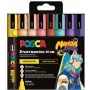 Conjunto de marcadores pigmentados POSCA PC-5M, 8 cores, Manga Hero, ponta redonda média, resistente à água, resistente à luz, inodoro PC5M/8APF ASS74