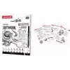 Conjunto inicial uni-ball DOTWORK uni pin, estojo de 9 peças com 8 fineliners e 1 lápis mecânico Shalaku S (CF PIN/8 005)
