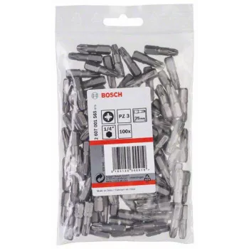 Bosch Pozidriv Bit PZ3 25 mm, pack de 100 2607001565
