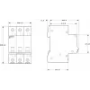 SIEMENS 5TL13910 interruptor seccionador 100A tripolar 400V AC calha DIN