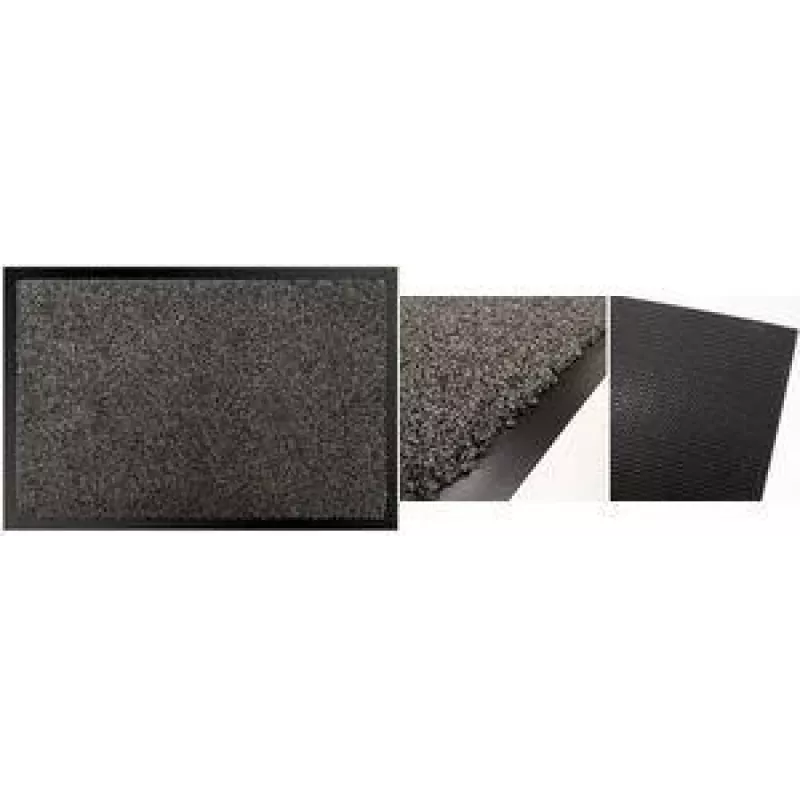 PAPERFLOW tapete de entrada em microfibra, 900 x 600 mm, antracite, 100% poliéster, tapete absorvente, 1 unid. 12TMF60X90.11