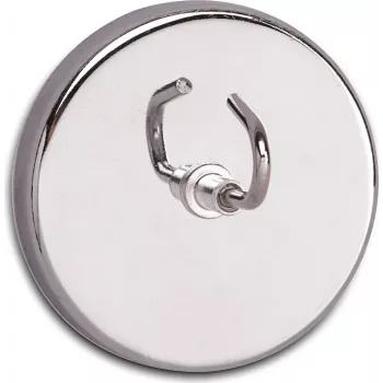 MAUL gancho magnético com gancho grande, interior, aço inoxidável e aço, 52 mm de diâmetro, gancho universal, para azulejos e metal 61555-96