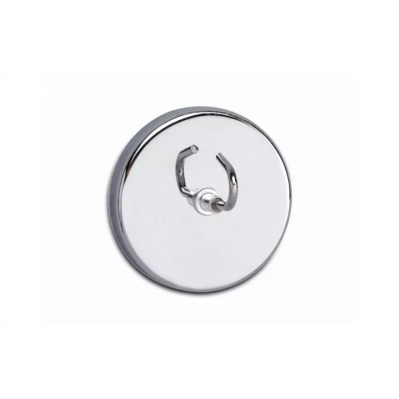 MAUL gancho magnético com gancho grande, interior, aço inoxidável e aço, 52 mm de diâmetro, gancho universal, para azulejos e metal 61555-96