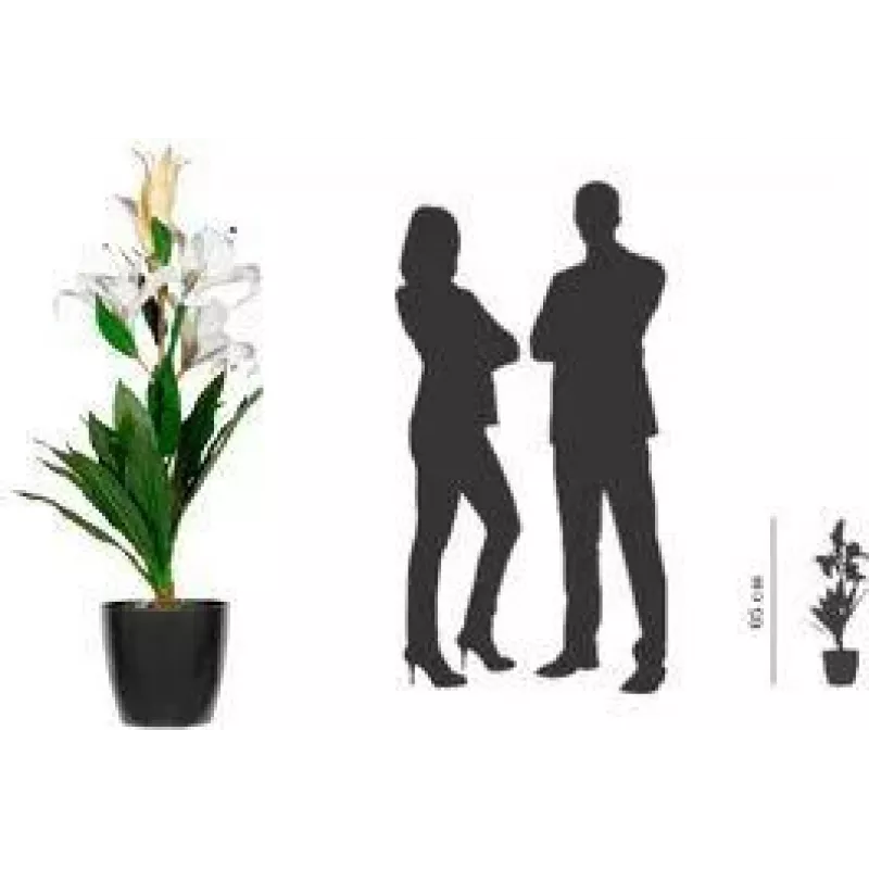 PAPERFLOW PALYS65 planta artificial de flor de lírio, 650 mm, poliéster Real Touch