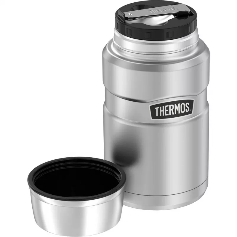 THERMOS STAINLESS KING recipiente isotérmico a vácuo para alimentos, 0,71 L, preto mate 4001.233.071