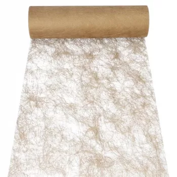 PAPSTAR Sizoflor caminho de mesa/fita decorativa, dourado, 75% poliéster, 25% poliamida, impermeável, 1 unid. (37063)