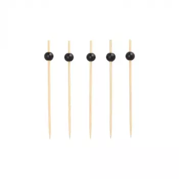 Espetadas para finger food PAPSTAR Black Pearl, 125 mm, bambu, 200 unid. 11300