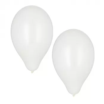 Balões de látex brancos PAPSTAR, diâmetro 250 mm, pack de 100, adequados para hélio 18956
