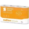 Rolo de cozinha satino by wepa HiCycle, 3 folhas, tissue reciclado branco extra, gofrado triangular, 1 rolo 178320