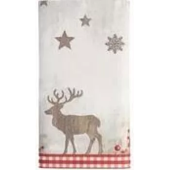 Toalha de mesa de Natal PAPSTAR X-Mas Deer, semelhante a tecido, Airlaid, 120 x 180 cm, 1 unid. (37225)