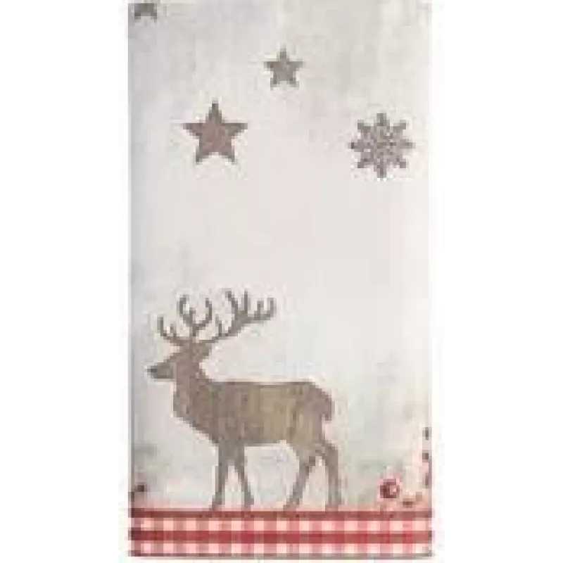 Toalha de mesa de Natal PAPSTAR X-Mas Deer, semelhante a tecido, Airlaid, 120 x 180 cm, 1 unid. (37225)