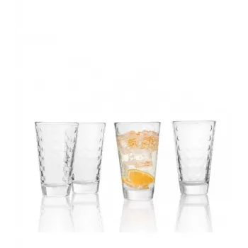Conjunto de copos Esmeyer Leonardo OPTIC, 300 ml, decoração em relevo interior, cónico, altura 130 mm, 6 unid. 410-749