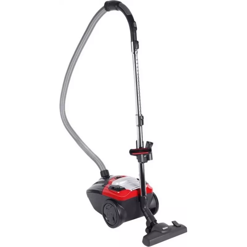Aspirador de pó com saco Fakir 3843003, 700 W, saco de 3 L, filtro HEPA, aspirador a seco, vermelho/preto