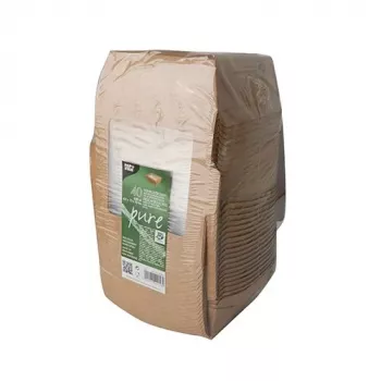 Recipiente alimentar descartável de cartão PAPSTAR 87251 - ácido polilático (PLA) castanho
