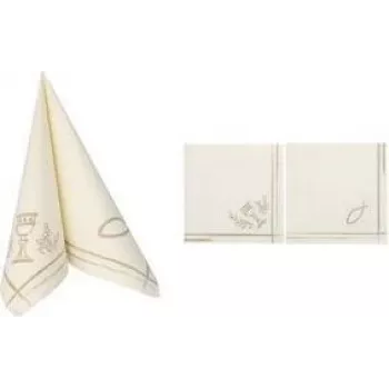 Guardanapos PAPSTAR ROYAL Collection Communion / Confirmation, 40 x 40 cm, dobra 1/4, 3 folhas, tissue premium, branco, 50 unid. (37042)