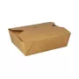 Recipiente alimentar descartável de cartão Papstar 87611 com revestimento PLA, castanho, 1000 ml (100 unid.)