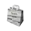 Saco de papel kraft para jornais PAPSTAR 260 x 170 x 250 mm, 70 g/m², carga de 5 kg, asa integrada, 1 unid. 87055