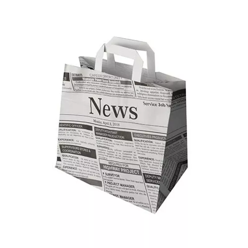 Saco de papel kraft para jornais PAPSTAR 260 x 170 x 250 mm, 70 g/m², carga de 5 kg, asa integrada, 1 unid. 87055