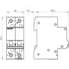 Siemens SENTRON 5SL62067 disjuntor magnetotérmico 2 polos C 6A 6kA 230/400V AC