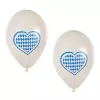 PAPSTAR balão de látex azul e branco bávaro, 250 mm de diâmetro, 1 unid. 81949
