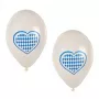 PAPSTAR balão de látex azul e branco bávaro, 250 mm de diâmetro, 1 unid. 81949