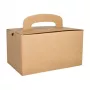 PAPSTAR pure lancheira com asa de transporte, cartão castanho, 424 g/m², dobrável, 1 unid. 88980