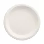 PAPSTAR pure prato de cana-de-açúcar redondo 230 mm pack de 12 compostável adequado para micro-ondas 89748