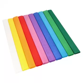 PAPSTAR rolos de papel crepe, 500 mm x 2,5 m, sortidos resistentes à água sem desbotamento, em rolo, 1 rolo (37037)