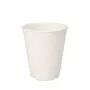 PAPSTAR pure copo de cana-de-açúcar 0,2 L, branco, pack de 12, compostável e adequado para micro-ondas 89853