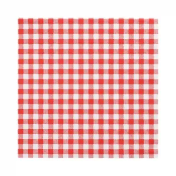PAPSTAR guardanapos de papel xadrez vichy vermelho, 330 x 330 mm, 3 camadas, dobra 1/4, 20 unid. 82763