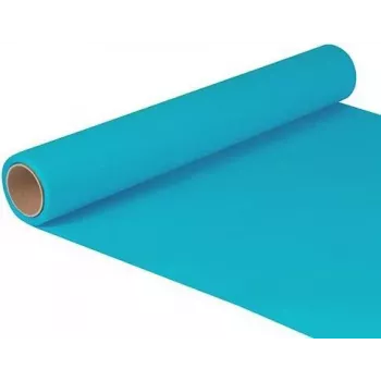 Papstar 82210 rolo de caminho de mesa de papel turquesa, 400 mm x 5 m, retangular