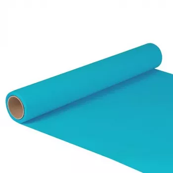 Papstar 82210 rolo de caminho de mesa de papel turquesa, 400 mm x 5 m, retangular