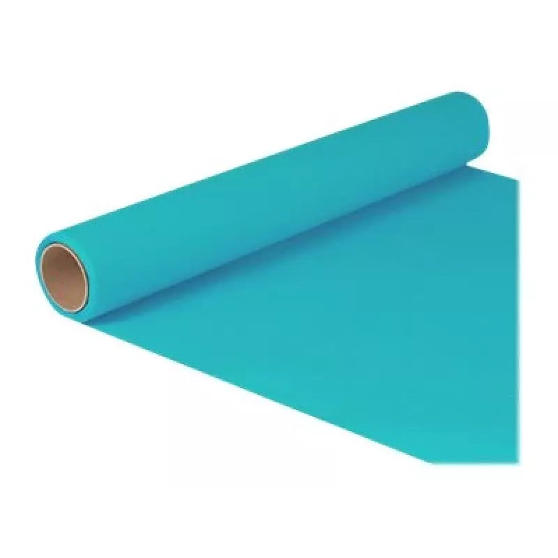Papstar 82210 rolo de caminho de mesa de papel turquesa, 400 mm x 5 m, retangular