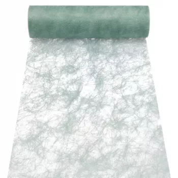 PAPSTAR Sizoflor caminho de mesa/fita decorativa, verde-jade, resistente à água, 75% poliéster 25% poliamida 37061