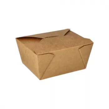 PAPSTAR pure lancheira 750 ml caixa de cartão castanho com revestimento PLA recipiente de alimentos descartável 85687