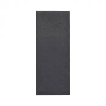 PAPSTAR Royal Collection bolsa para talheres e guardanapo, preta, tissue premium, 40 x 40 cm, 1 unid. 37336