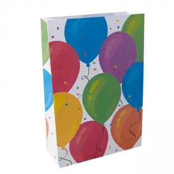 PAPSTAR sacos de papel de festa balão, 190 x 280 x 70 mm, fundo em bloco, fole lateral 70 mm, 1 unid. (88377)