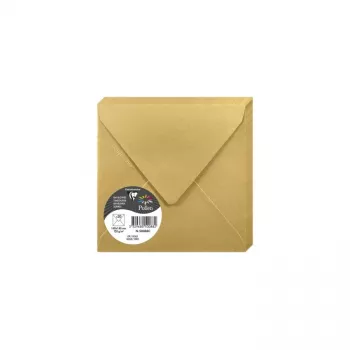 Pollen by Clairefontaine envelope quadrado 140 mm, dourado, 120 g/m², pH neutro, sem ácido (1 unid.) 50088C